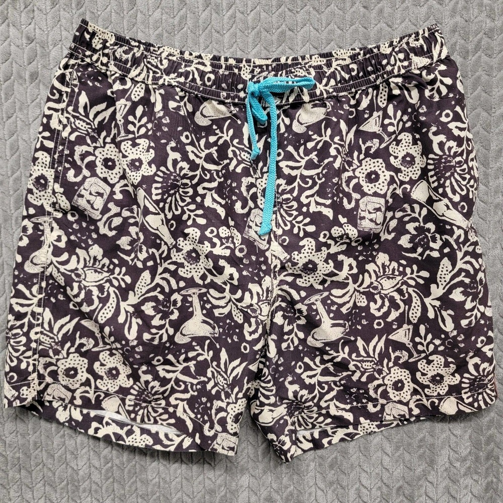 Tommy Bahama Relax Swim Trunk Mens Sz XL Mesh Lined Floral Hawaiian Print